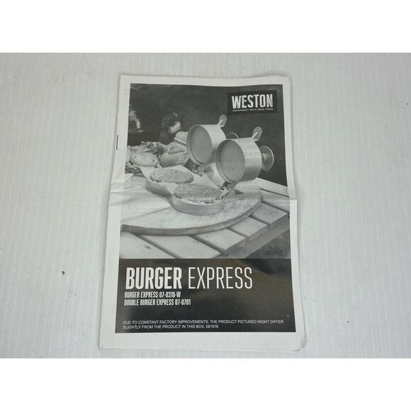 Weston Burger Express Burger Press w/ Patty Ejector Model 07-0310-W - Picture 5 of 7